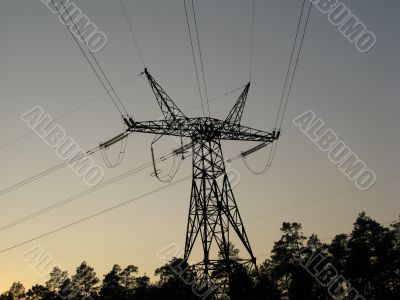 Turn of power line