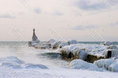 The Icy pier. The Icy pier.