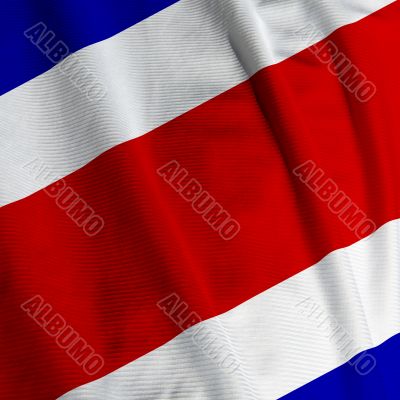 Costa Rican Flag Closeup