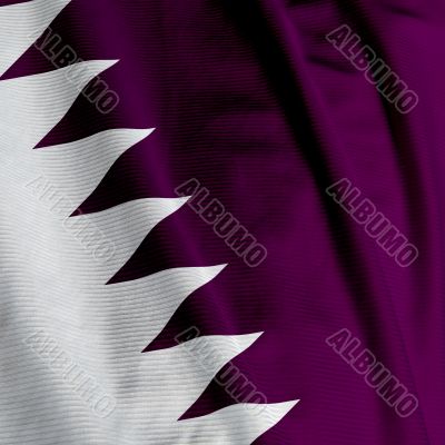 Qatar Flag Closeup