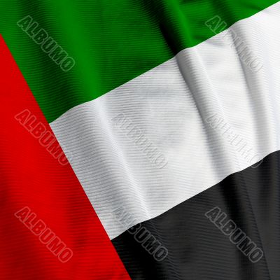 United Arab Emirates Flag Closeup