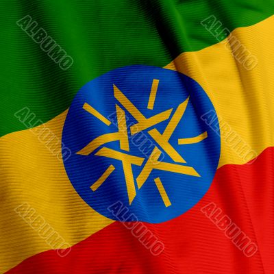 Ethiopian Flag Closeup