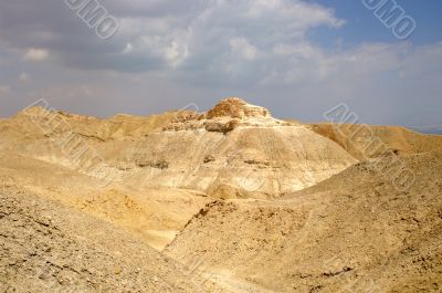 arava desert - dead landscape, stone and sand