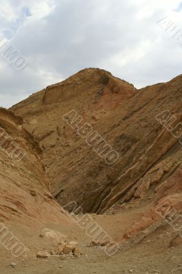 arava desert - dead landscape, stone and sand