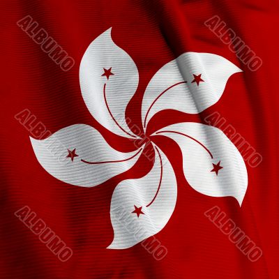 Hong Kong Flag Closeup