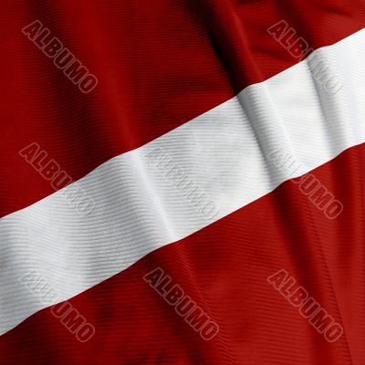 Latvian Flag Closeup