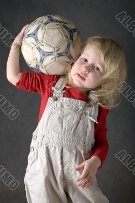 strong girl footballer