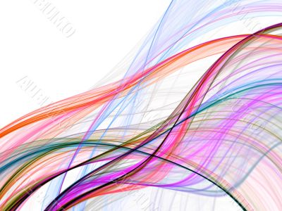 Rainbow Threads Flowing, Light Rainbow Threads Flowing, Light