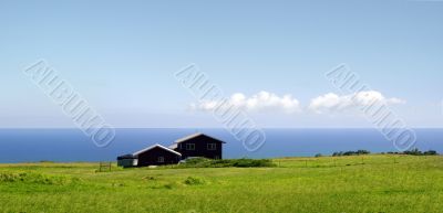 Farm by the ocean