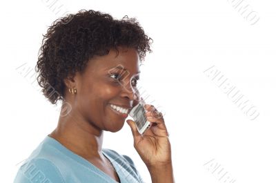 woman talking on the telephone