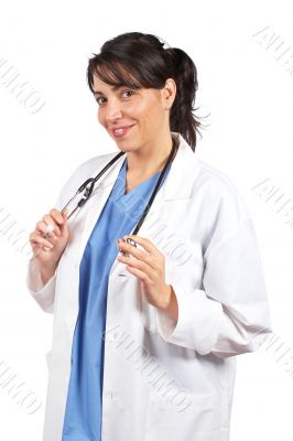 Female doctor in lab coat