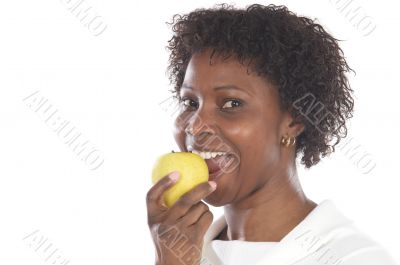 Girl whit an apple Girl whit an apple