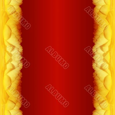 red background with rose border