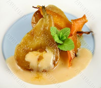 Orange Poached Pears 2 Orange Poached Pears 2