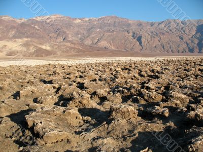 Devil`s Golf Course, Death Valley, California