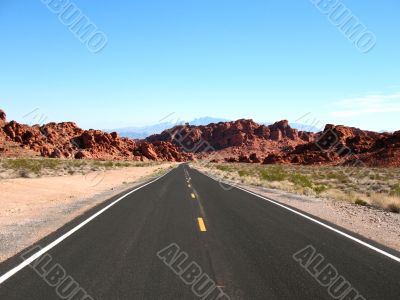 Road inValley of Fire, Nevada Road inValley of Fire, Nevada