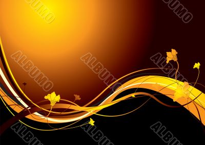 abstract floral sunset abstract floral sunset