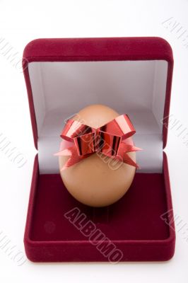 Easter Egg with red bow