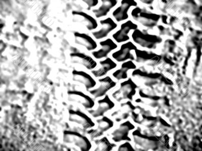 Tyre tracks on the moon abstract