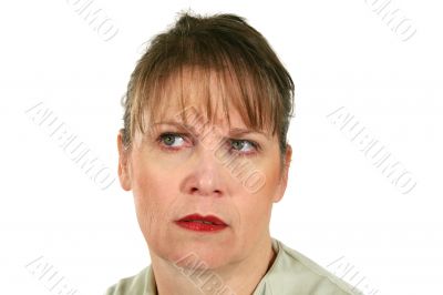 Frowning Middle Aged Female