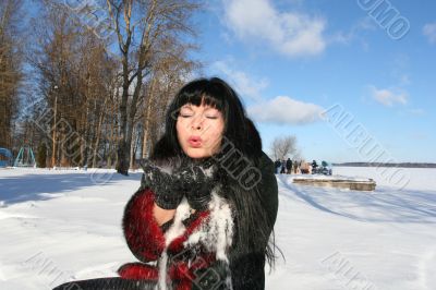 Blowing Snow. Winter`s picture