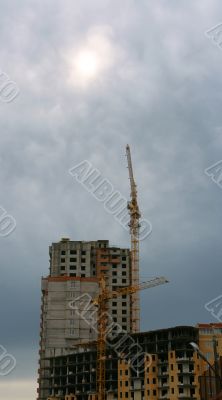 A under construction building.