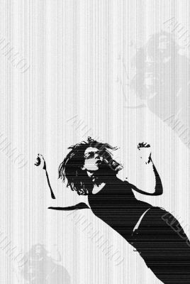 Happy woman - isolated on white