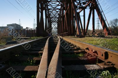 railway bridge, rails
