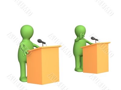 3d puppets, participating political debate