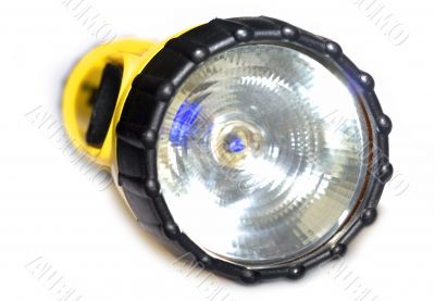 Yellow and black flashlight