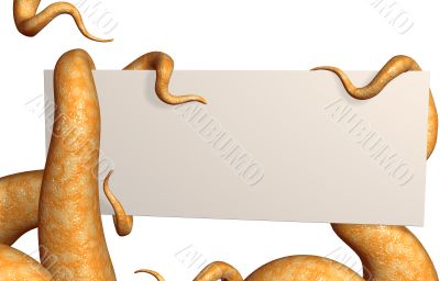 The 3d coiling tentacles, holding an empty card