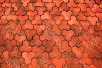 red brick pavement background