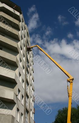 Construction of a building.