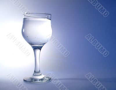 Goblet on blue