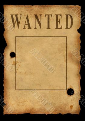 Wild West - poster about search of the criminal Wild West - poster about search of the criminal