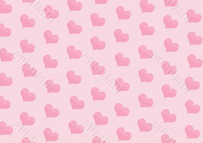 Background with hearts of pink color Background with hearts of pink color