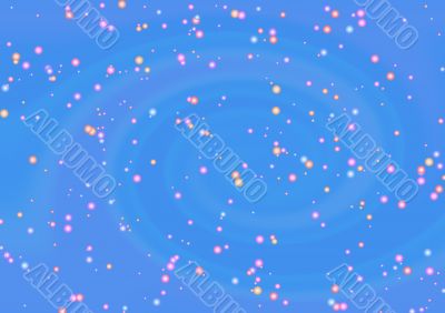 Abstract blue background with small balls