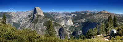 Half Dome Nevada Falls Vernal Falls 2