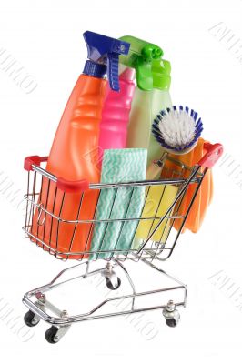Shopping cleaning supplies