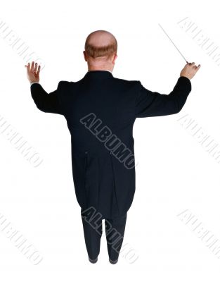 The conductor of an orchestra