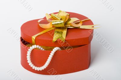 red heart shape box