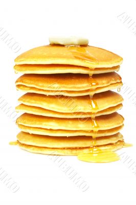 Pancakes with syrup and butter Pancakes with syrup and butter