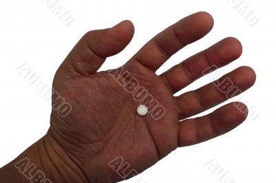 last pill in palm