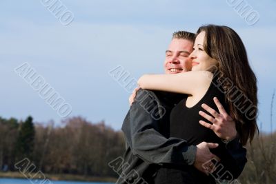 Couple enjoying the sunlinght