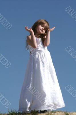 Child Raising Hands