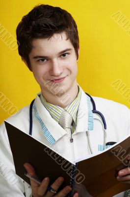 young caucasian doctor