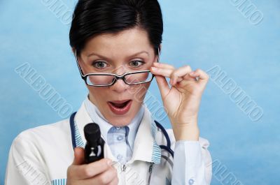 beautiful caucasian female doctor