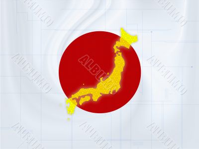 Japan map techno