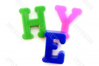 Close-up of letters. Great details !