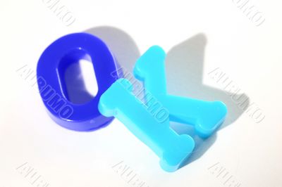 Close-up of letters. Great details !